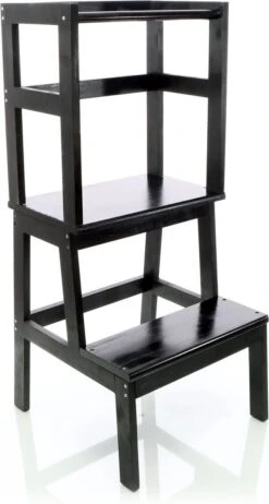 Toboli Leertoren, Leerstoel Zwart Van Hout 43x40x91cm Kinderstoel Met Reling, Kinderkruk, Keukenkruk, Stakruk - Multistrobe 18 Toboli Leertoren, Leerstoel Zwart Van Hout 43x40x91cm Kinderstoel Met Reling, Kinderkruk, Keukenkruk, Stakruk - Multistrobe -Stokke Verkoop 641x1200