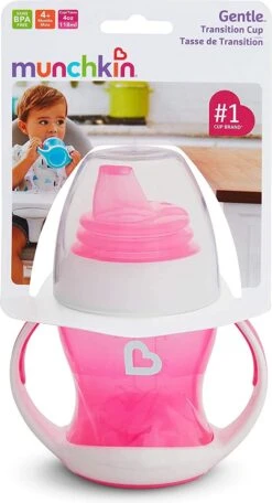 Munchkin Gentle First Cup Overgangsbeker Anti Lek Roze 12 Munchkin Gentle First Cup Overgangsbeker Anti Lek Roze -Stokke Verkoop 650x1200