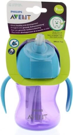 Philips Avent SCF796/02 Drinkbeker Met Rietje - 9m+ - 1 Stuk - Paars/Blauw -Stokke Verkoop 652x1200
