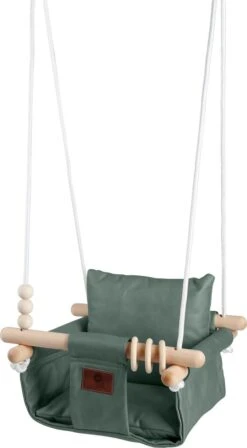 Baby / Kinder Schommel Voor Binnen Of Buiten! - Luxe Baby Swing ZeeGroen - Schommelstoel Inclusief Zachte Kussens En Bevestigingsmaterialen -Stokke Verkoop 661x1200