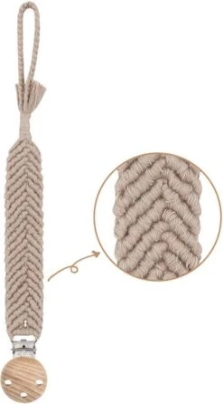 States&Klein Boho Speenkoord - Soft Taupe - Duurzaam - Ibiza Stijl - Kraamcadeau - Babyshower - Baby - Taupe -Stokke Verkoop 665x1200