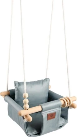 Baby / Kinder Schommel Voor Binnen Of Buiten! - Luxe Baby Swing Blauw - Schommelstoel Inclusief Zachte Kussens En Bevestigingsmaterialen
