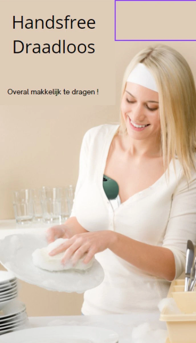 Elektrische Draadloze Borstkolf - Handsfree & Draagbaar – Incl. 30 Moedermelk Bewaarzakjes 8 Elektrische Draadloze Borstkolf - Handsfree & Draagbaar – Incl. 30 Moedermelk Bewaarzakjes - Afbeelding 6