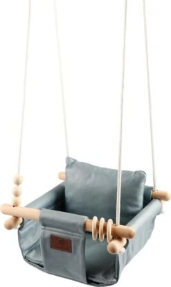 Baby / Kinder Schommel Voor Binnen Of Buiten! - Luxe Baby Swing Blauw - Schommelstoel Inclusief Zachte Kussens En Bevestigingsmaterialen -Stokke Verkoop 717x1200 1