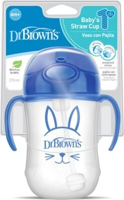 Dr. Brown's Dr Browns - Overgangsbeker Met Rietje En Handvaten - Blauw - 270ml 10 Dr. Brown's Dr Browns - Overgangsbeker Met Rietje En Handvaten - Blauw - 270ml -Stokke Verkoop 745x1200