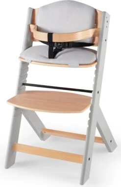 Kinderkraft Meegroei Kinderstoel Enock Met Kussen - Naturel-Grijs -Stokke Verkoop 779x1200 1