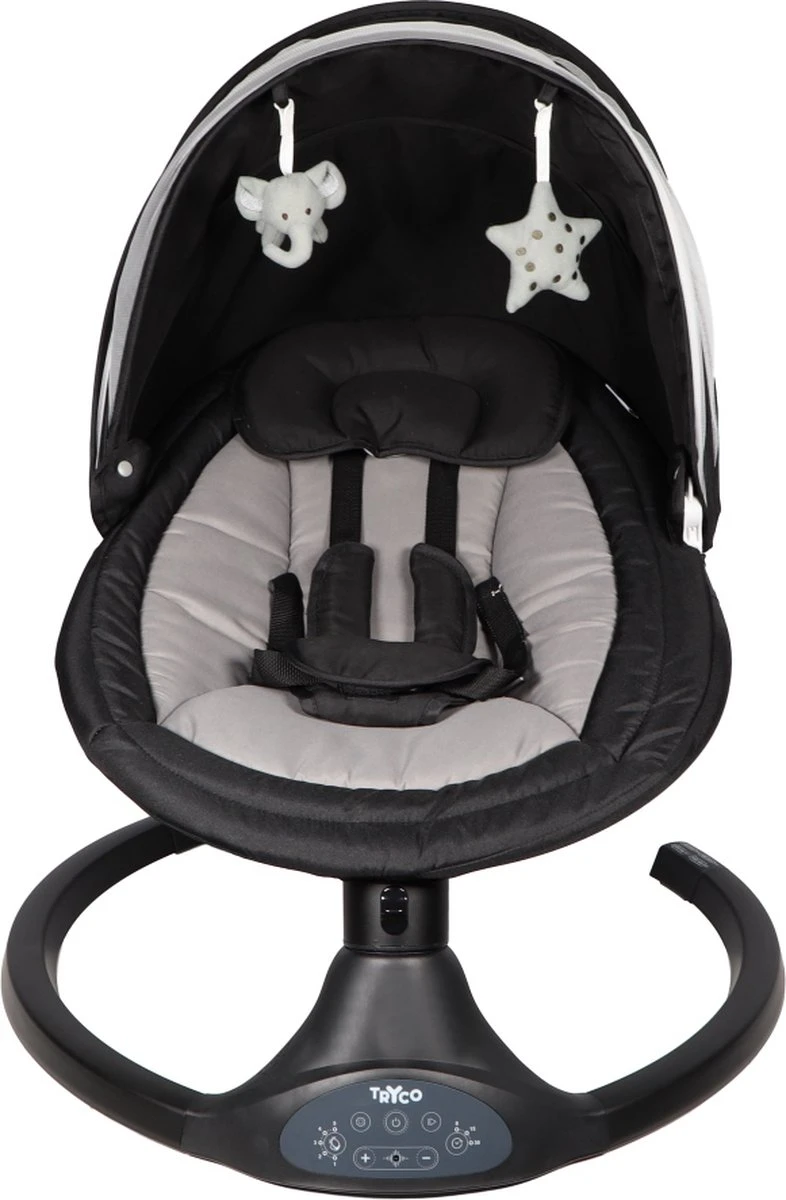 Tryco Hugg Swing Babyschommel - Zwart - Draaibare Babyswing - Met Muziek 5 Tryco Hugg Swing Babyschommel - Zwart - Draaibare Babyswing - Met Muziek - Afbeelding 3