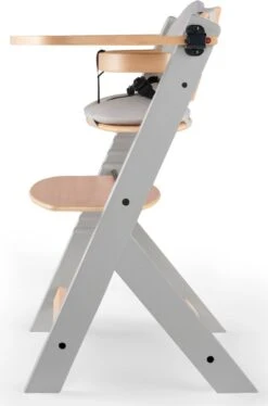 Kinderkraft Meegroei Kinderstoel Enock Met Kussen - Naturel-Grijs -Stokke Verkoop 792x1200