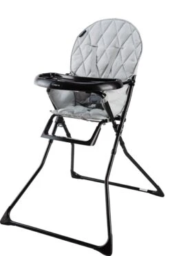 Cabino Happy Kinderstoel Inklapbare Baby Eetstoel Grijs