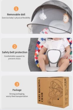 Tissy® Elektrisch Wipstoel - Baby Schommelstoel - Elektrische Babyschommel - Babyswing - Wipstoeltjes Voor Baby Met Klamboe Bluetooth Muziek Grijs 22 Tissy® Elektrisch Wipstoel - Baby Schommelstoel - Elektrische Babyschommel - Babyswing - Wipstoeltjes Voor Baby Met Klamboe Bluetooth Muziek Grijs -Stokke Verkoop 802x1200