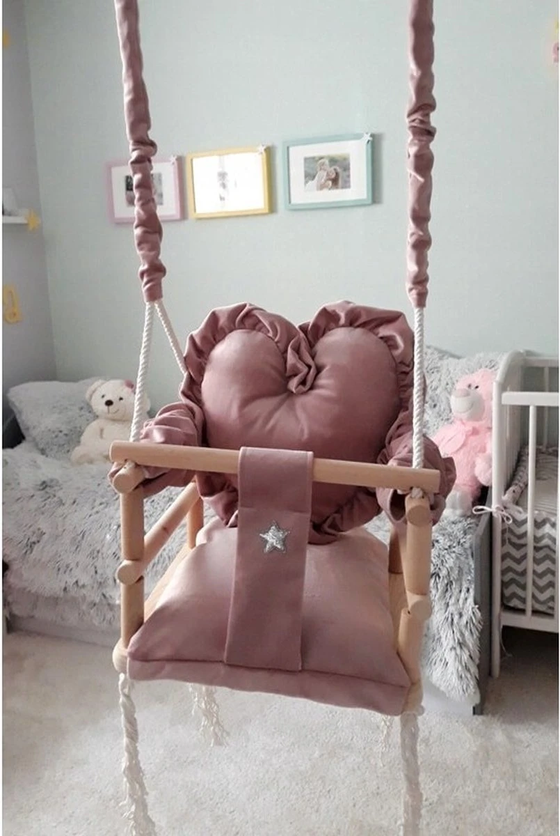 Merkloos Baby Schommel Binnen Met Hartvormig Kussen - Babyschommel Babyzitje - Stof Hout - Babyschommel Binnen - Kinderschommel - Schommel Baby Zitje - Schommelzitjes - Schommelstoel - Baby Swing Seat - Plafondhanger 3 In 1 - Roze 4 Merkloos Baby Schommel Binnen Met Hartvormig Kussen - Babyschommel Babyzitje - Stof Hout - Babyschommel Binnen - Kinderschommel - Schommel Baby Zitje - Schommelzitjes - Schommelstoel - Baby Swing Seat - Plafondhanger 3 In 1 - Roze - Afbeelding 2