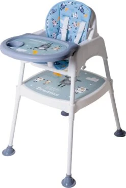 3-in-1 Werktafel Gevoerde Kinderstoel - Lamspatroon