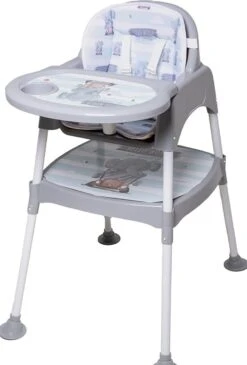 3-in-1 Werktafel Gevoerde Kinderstoel - Olifantpatroon