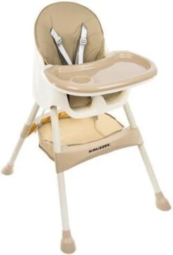 Merkloos Kinderstoel 3 In 1 Verstelbaar - Stoel - Kinderzitje - Stoeltje - Stoelen - Voederstoel - Eetstoel - Combistoel - Baby Eetstoel - Kinderstoel Voor Baby's - Klaptafel 5-punts Gordel - Beige -Stokke Verkoop 813x1200