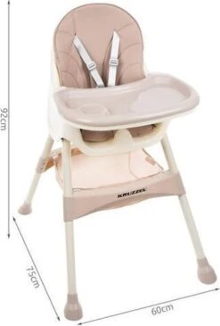 Merkloos Kinderstoel 3 In 1 Verstelbaar - Stoel - Kinderzitje - Stoeltje - Stoelen - Voederstoel - Eetstoel - Combistoel - Baby Eetstoel - Kinderstoel Voor Baby's - Klaptafel 5-punts Gordel - Licht Roze -Stokke Verkoop 813x1200 5