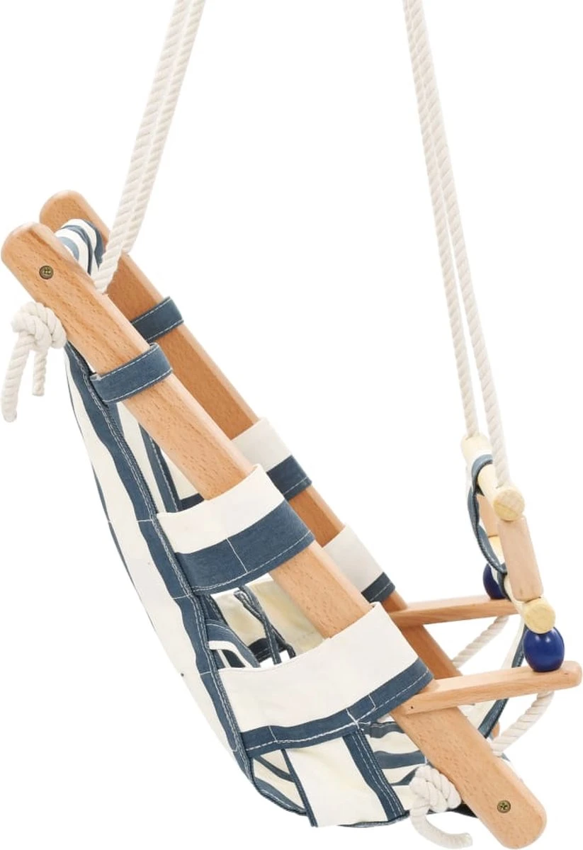 Merkloos Babyschommel Met Gordel Hout Blauw- Babyschommel Buiten - Baby Schommel Tuin - Peuterschommel - Kinderschommel - Schommelzitje 6 Merkloos Babyschommel Met Gordel Hout Blauw- Babyschommel Buiten - Baby Schommel Tuin - Peuterschommel - Kinderschommel - Schommelzitje - Afbeelding 4