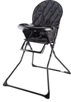 Cabino Happy Kinderstoel Inklapbare Baby Eetstoel Zwart