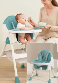 K IKIDO Kinderstoel 3 In 1 - Baby Eetstoel - Inklapbare Eetstoel - Verstelbaar Baby Stoel - Kinderzetel - Uitneembaar Lederen Kussen - Stille Antislip Stoelpoten Om De Vloer Te Beschermen - 5-punts Gordel - Maximale Belasting: 40 Kg -Stokke Verkoop 839x1200 4