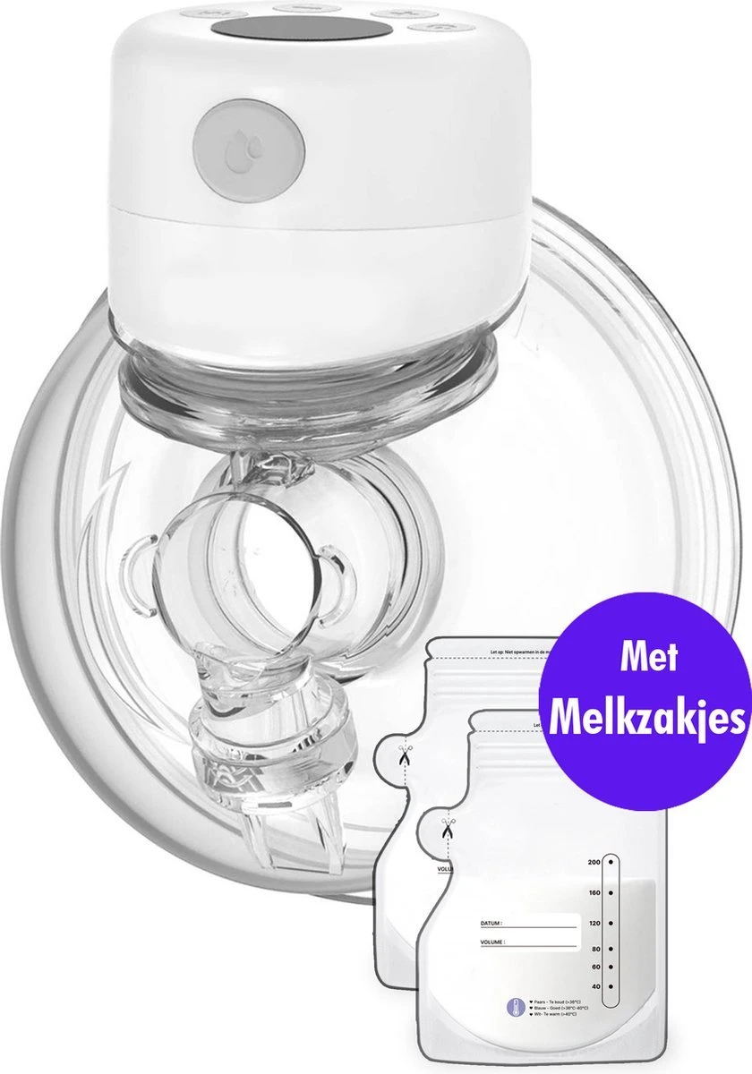 Elektrische Draadloze Borstkolf - Handsfree & Draagbaar – Incl. 30 Moedermelk Bewaarzakjes 3 Elektrische Draadloze Borstkolf - Handsfree & Draagbaar – Incl. 30 Moedermelk Bewaarzakjes