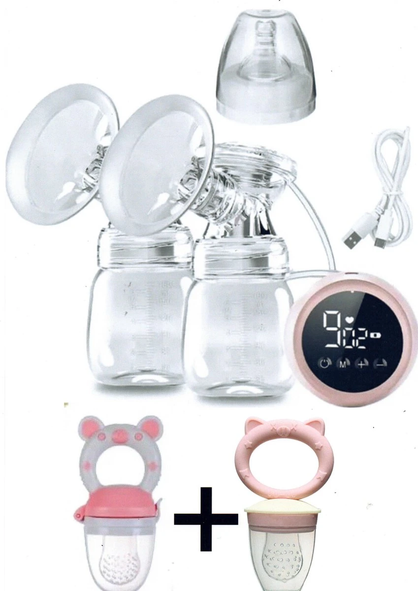 G G 1989 Borstkolf-elektrische Dubbel-dubbelzijdig-kolfapparaat-LED Display-9 Standen-compact+2 Fruitspenen -rose 3 G G 1989 Borstkolf-elektrische Dubbel-dubbelzijdig-kolfapparaat-LED Display-9 Standen-compact+2 Fruitspenen -rose