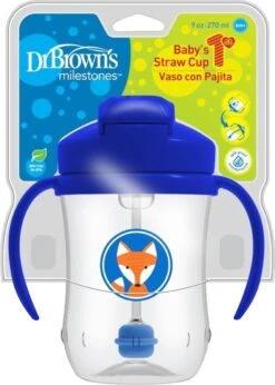 Dr. Brown's Dr Browns - Overgangsbeker Met Rietje En Handvaten - Blauw - 270ml 12 Dr. Brown's Dr Browns - Overgangsbeker Met Rietje En Handvaten - Blauw - 270ml -Stokke Verkoop 856x1200 6