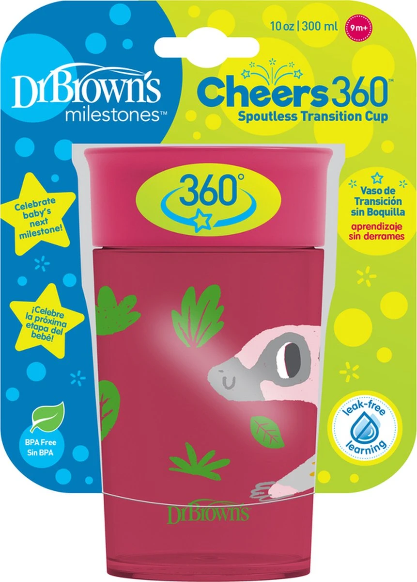 Dr. Brown's Dr Brown's - Cheers 360° Drinkbeker - 9+ Maanden - Rood - 300ml 6 Dr. Brown's Dr Brown's - Cheers 360° Drinkbeker - 9+ Maanden - Rood - 300ml - Afbeelding 4