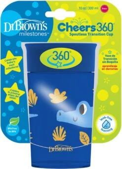Dr. Brown's Dr Brown's - Cheers 360° Drinkbeker - 9+ Maanden - Blauw - 300ml -Stokke Verkoop 864x1200 2
