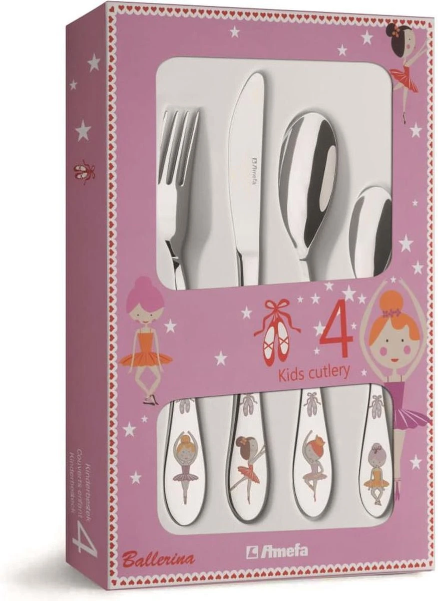 Amefa 4-delige Kinder Bestek Set Ballerina 4 Amefa 4-delige Kinder Bestek Set Ballerina - Afbeelding 2
