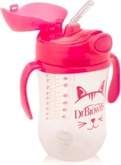 Dr. Brown's Eerste Rietjesbeker - 270 Ml - Roze -Stokke Verkoop 881x1200 1