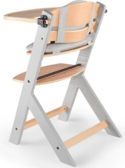 Kinderkraft Meegroei Kinderstoel Enock Met Kussen - Naturel-Grijs -Stokke Verkoop 889x1200