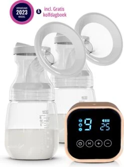 Babeza Borstkolf - Elektrische Borstkolf - Incl. 2 Babyfles 180ml - Handsfree - Oplaadbaar - Dubbele Borstkolf