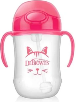 Dr. Brown's Eerste Rietjesbeker - 270 Ml - Roze -Stokke Verkoop 902x1200 9