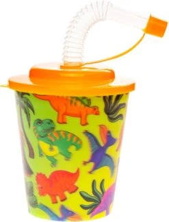 Merkloos Decopatent® 12 STUKS DINOSAURUS 3D Drink Beker Met Rietje En Deksel - 250ML - Dino Plastic Bekers - Kinderfeestje - Kinderverjaardag Bekertjes - Traktatie - Uitdeelcadeaus -Stokke Verkoop 916x1200 5