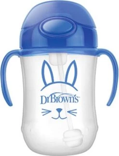 Dr. Brown's Dr Browns - Overgangsbeker Met Rietje En Handvaten - Blauw - 270ml 13 Dr. Brown's Dr Browns - Overgangsbeker Met Rietje En Handvaten - Blauw - 270ml -Stokke Verkoop 917x1200 2