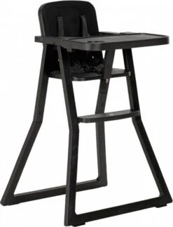 Puck Plain Kinderstoel Zwart