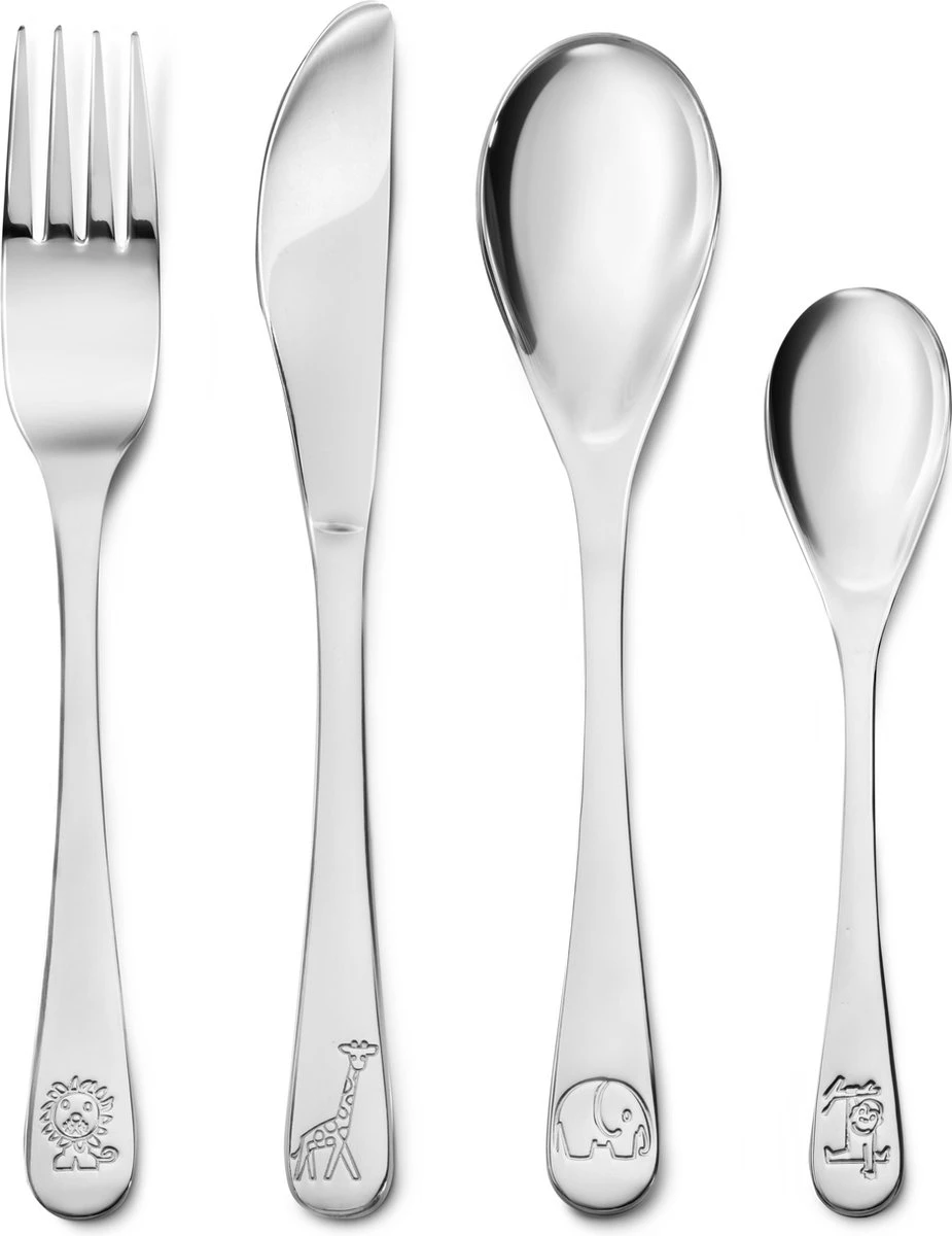 Zilverstad Kindercouvert Nijntje Dierentuin 4-delig + NAAMGRAVURE 3 Zilverstad Kindercouvert Nijntje Dierentuin 4-delig + NAAMGRAVURE