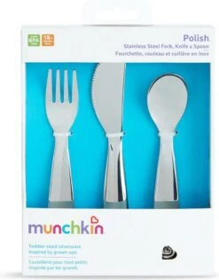 Munchkin Poilish Stainless Steel Utensil Set, Fork, Knife And Spoon 16 Munchkin Poilish Stainless Steel Utensil Set, Fork, Knife And Spoon -Stokke Verkoop 939x1200 7