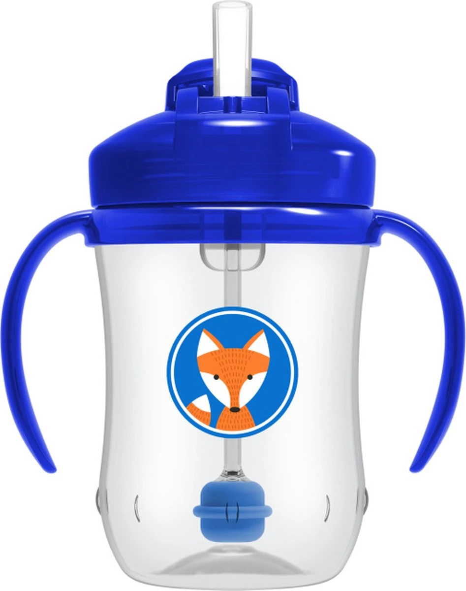 Dr. Brown's Dr Browns - Overgangsbeker Met Rietje En Handvaten - Blauw - 270ml 6 Dr. Brown's Dr Browns - Overgangsbeker Met Rietje En Handvaten - Blauw - 270ml - Afbeelding 4