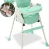 Twinky® Kinderstoel – 2-in-1 Kinderwagen Set – Mint-Groen – Inklapbare Eetstoel & Baby Wagentje En Babystoel Voor Aan Tafel – Kinderzetel, Peuterstoeltje En Meegroeistoel In 1