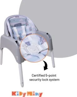 3-in-1 Werktafel Gevoerde Kinderstoel - Olifantpatroon -Stokke Verkoop 955x1200