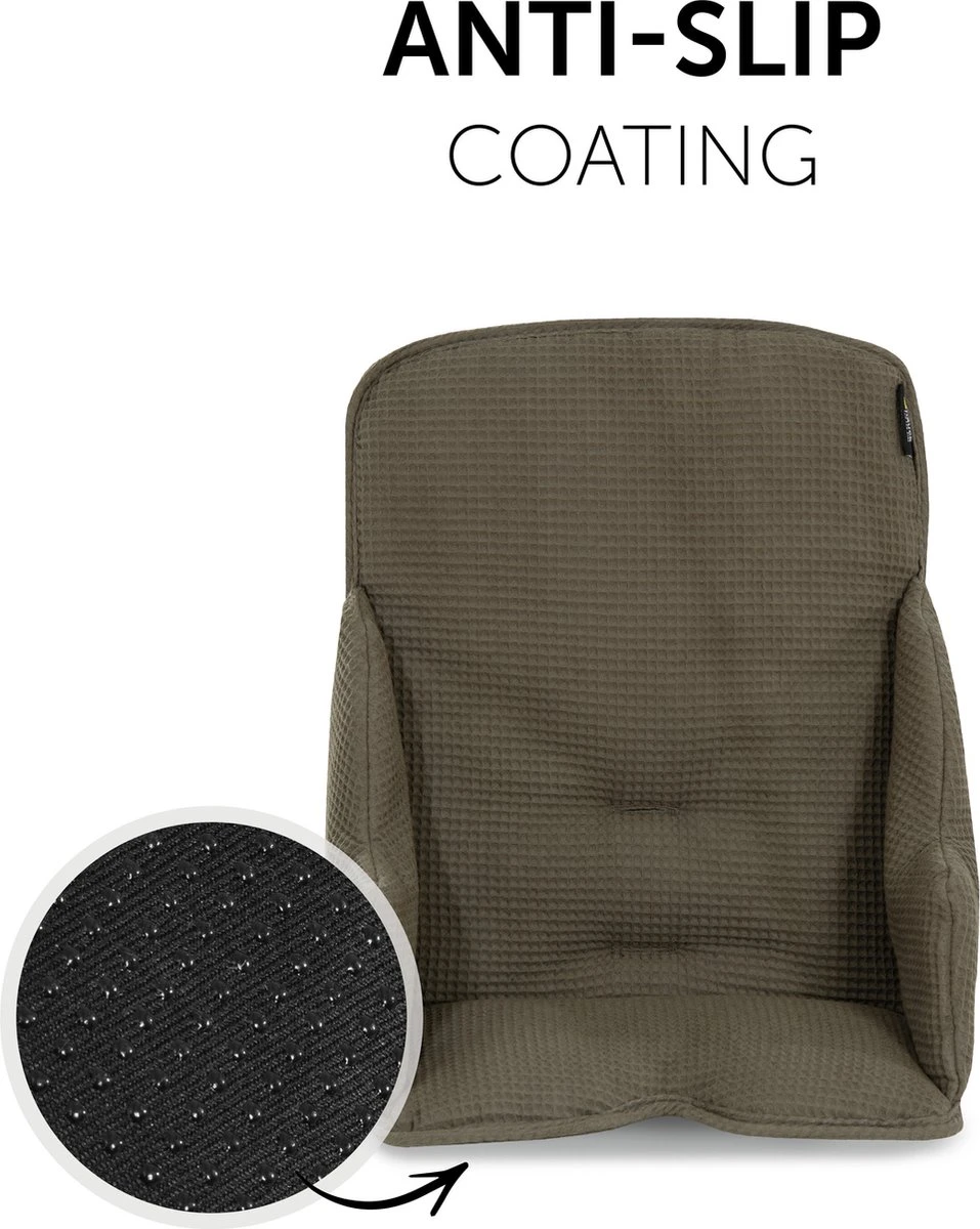 Hauck Alpha Cosy Select Stoelverkleiner Voor Kinderstoel - Wafel - Olijf 9 Hauck Alpha Cosy Select Stoelverkleiner Voor Kinderstoel - Wafel - Olijf - Afbeelding 7