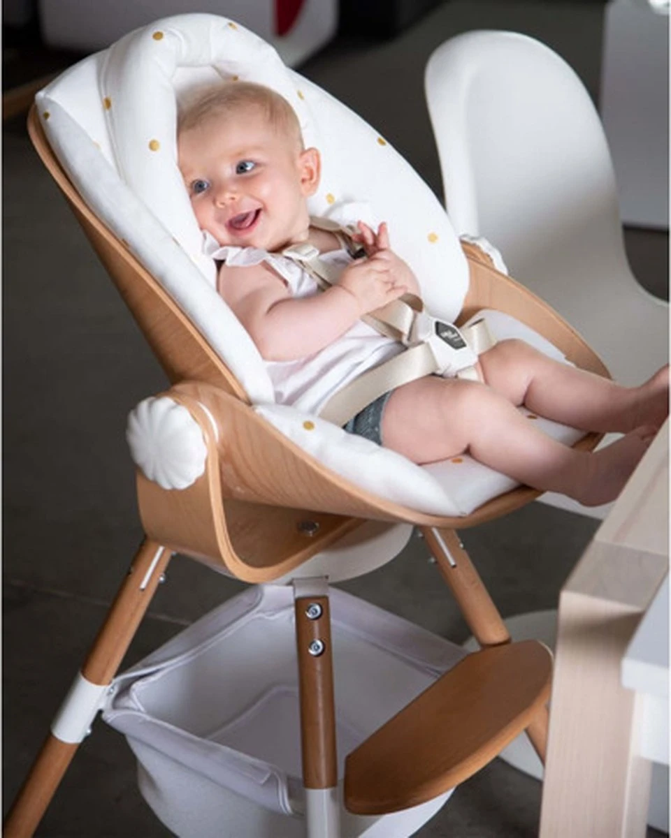 Childhome - Evolu Newborn Eetstoel Kussen Jersey - Gold Dots 10 Childhome - Evolu Newborn Eetstoel Kussen Jersey - Gold Dots - Afbeelding 8