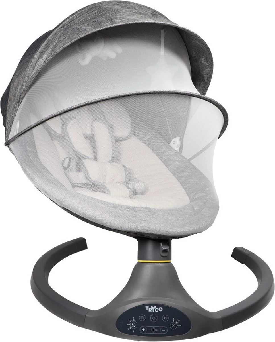 Tryco Hugg Swing Babyschommel - Grijs - Draaibare Babyswing - Met Muziek 5 Tryco Hugg Swing Babyschommel - Grijs - Draaibare Babyswing - Met Muziek - Afbeelding 3