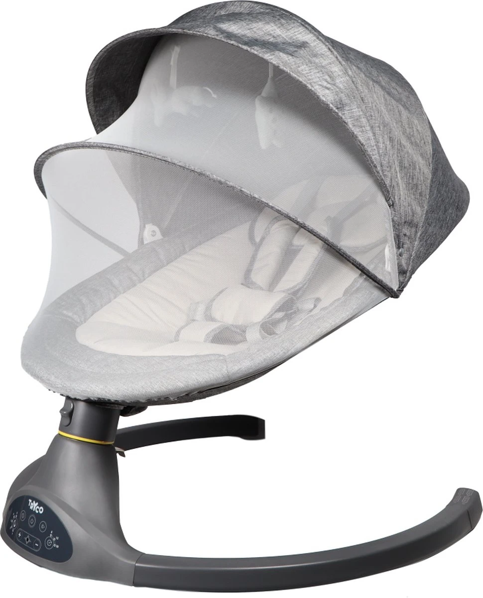 Tryco Hugg Swing Babyschommel - Grijs - Draaibare Babyswing - Met Muziek 4 Tryco Hugg Swing Babyschommel - Grijs - Draaibare Babyswing - Met Muziek - Afbeelding 2