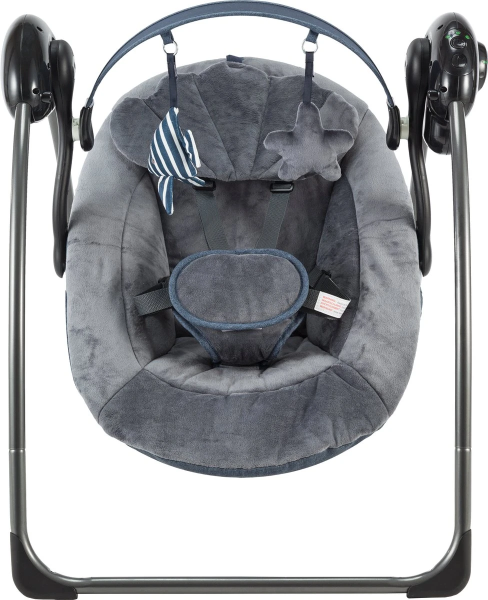 X Adventure Baby Swing Elektrisch & Portable - Antraciet 7 X Adventure Baby Swing Elektrisch & Portable - Antraciet - Afbeelding 5