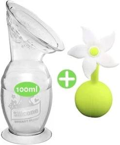 HAAKAA - Siliconen Borstkolf - 100ml + Stopper Witte Bloem - Borstvoeding - Lekschaal -Stokke Verkoop 994x1200 5