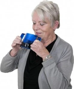 HandyCup Met Deksel - Drinkbeker Met 2 Handgrepen - Blauw - 200ml -Stokke Verkoop 999x1200